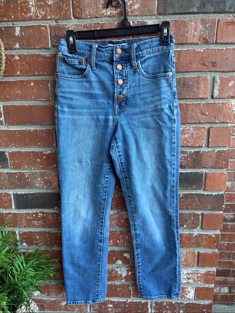 Madewell High-Rise Button-Fly Jeans-The Perfect Vintage Crop Jean